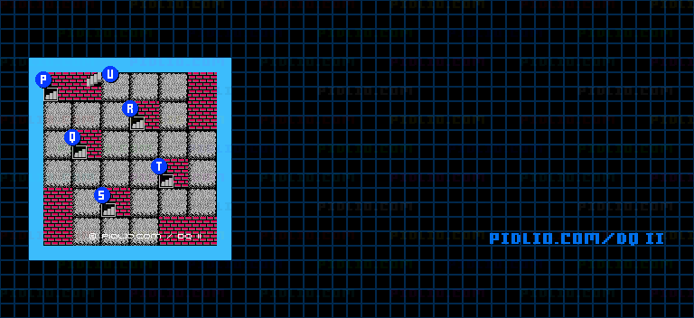 風の塔のマップ画像 ／ FC版ドラゴンクエストII攻略 ─ pidlio.com