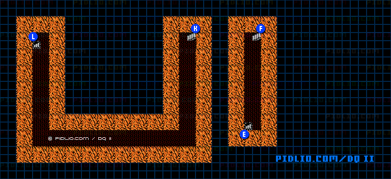 竜王の城B5のマップ画像 ／ FC版ドラゴンクエストII攻略 ─ pidlio.com