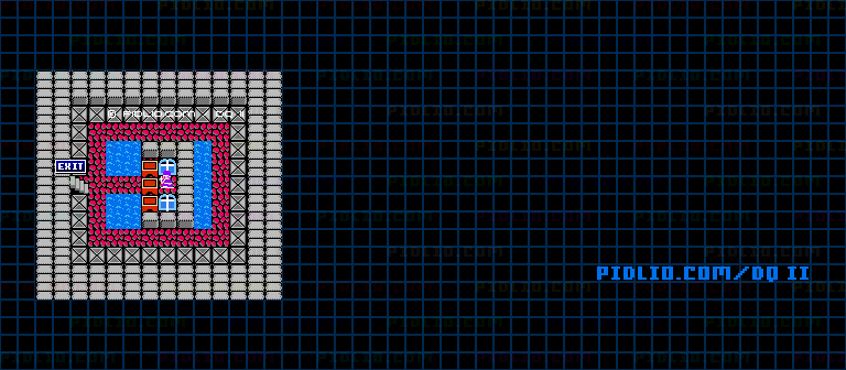 北のお告げ所のマップ画像 ／ FC版ドラゴンクエストII攻略 ─ pidlio.com