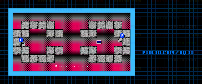 ハーゴンの神殿6Fのマップ画像 ／ FC版ドラゴンクエストII攻略 ─ pidlio.com