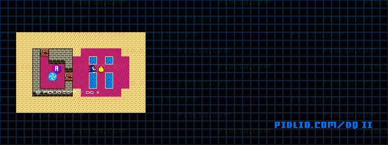 ローレシア南のほこらのマップ画像 ／ GB版ドラゴンクエストII攻略 ─ pidlio.com