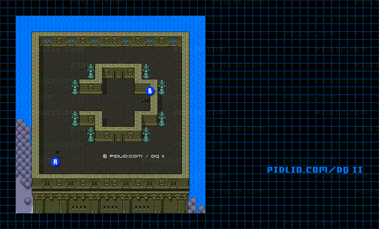 ハーゴンの神殿のマップ画像 ／ SFC版ドラゴンクエストII攻略 ─ pidlio.com