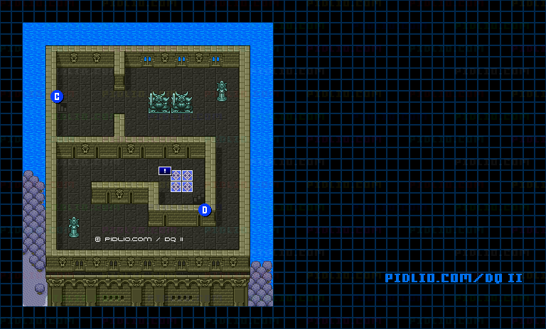 ハーゴンの神殿のマップ画像 ／ SFC版ドラゴンクエストII攻略 ─ pidlio.com